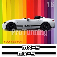 MAZDA MX 5 Strisce Adesive Laterali Fasce Fiancate Tuning Decal PVC Universali