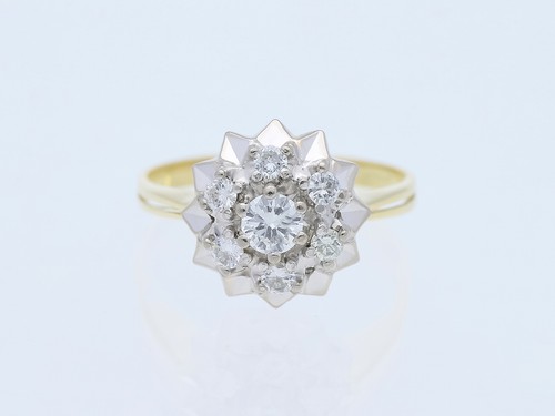 Anello vintage oro brillanti - oro,