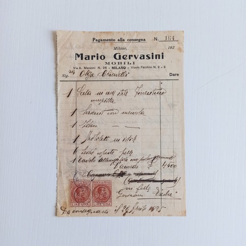 1925 mario gervasini - gervasini, mobili