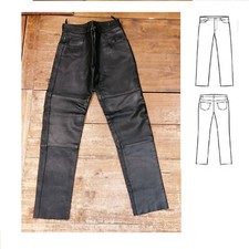 Pantaloni 5 tasche in pelle