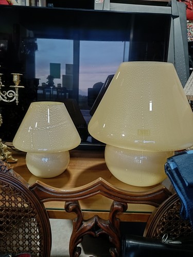 Coppia lampade mushroom murano - coppia,