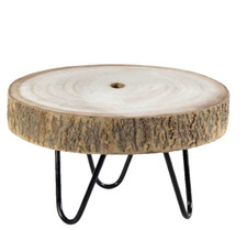 TAVOLO TAVOLINO TONDO TRONCO