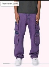 Pantaloni jeans cargo larghi