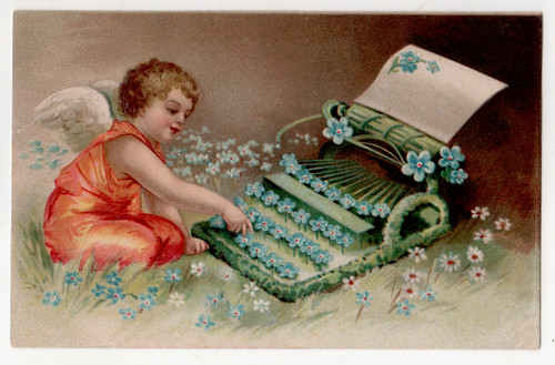 Angel greeting card - a6, with