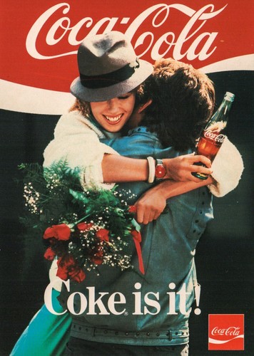 Coca cola cartolina 80 s - coca-cola, 80's