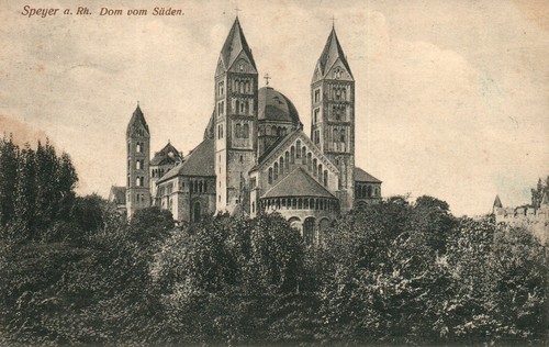 Cartolina spira sul reno - spira,