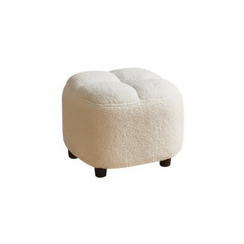 Pouf carré tissu bouclé - pouf,