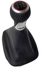 ADATTO PER AUDI A4 B6 S4 & S-LINE 5 MARCE CARBONIO POMELLO CAMBIO BORSA NERO