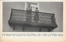 Caratteristico balcone in ferro battuto a Ponta Delgada (Azzorre). Stampa 1934