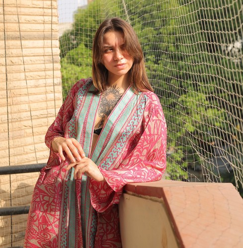 Midi kimono pura - pura, seta