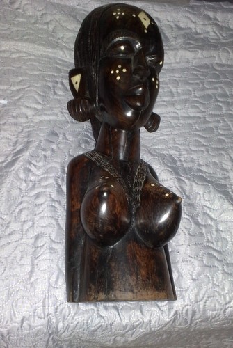 Donna nera vecchia scultura - ,