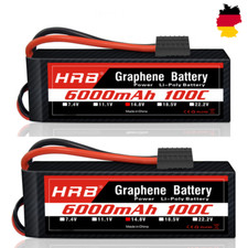 2 pezzi 4s 14,8V HRB 6000mAh batteria lipo TRX per elicottero RC auto camion aereo