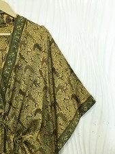 Pure Seta Kaftano Marrone E