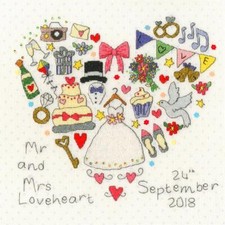 Set punto croce Bothy Threads "Il grande giorno!", 28x28cm, xws11, schema di con