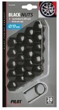 20 Copribulloni in ABS Nero 17