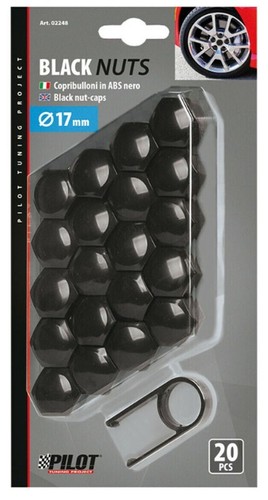 Copribulloni abs nero 17 - copribulloni,
