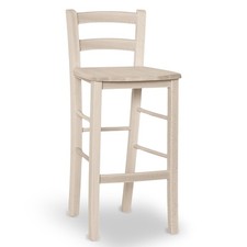 Sgabello legno grezzo con