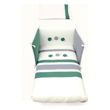 Pali Piumone lettino set 3 pz ASTRID Bianco e Grigio 0687Astridg