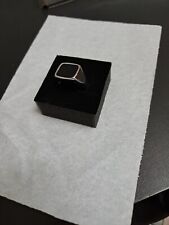anello da uomo in argento 925 modello chevalier con pietra nera onice vintage 
