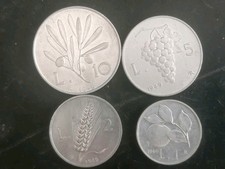 Ottimo Lotto Di 4 Monete Repubblica 1 lira 2 Lire 5 Lire 10 Lire 1949