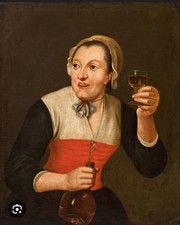 Dipinto fiammingo del '600 ad olio su tela.