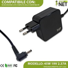 Alimentatore compatibile con Acer TravelMate P2 TMP214-42 19V 2.37A 45W