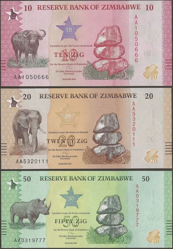 Zimbabwe set banconote - set, di