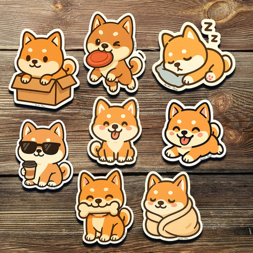 Adesivi per cani shiba - adesivi, inu