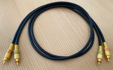 COPPIA CAVI HI-FI TASKER OFC DA 1 METRO CON CONNETTORI RCA DORATI SALDATI A MANO