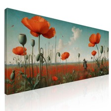 Quadro Botanico Papaveri Rossi