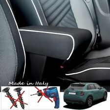 FIAT 600 HYBRID bracciolo TESSUTO BORDI BIANCHI - IN PUNTI ORIGINALI - NO FORI !