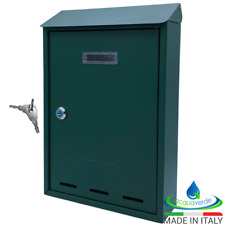 CASSETTA POSTALE DA PARETE IN ACCIAIO BUCA LETTERE POSTA PER ESTERNO con CHIAVE