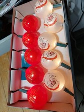 Imq Gioco plast luci Di natale vintage 10 Palle Babbo Natale Filo Natalizie 