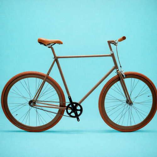 Bici fixed uomo marrone - bici, 28