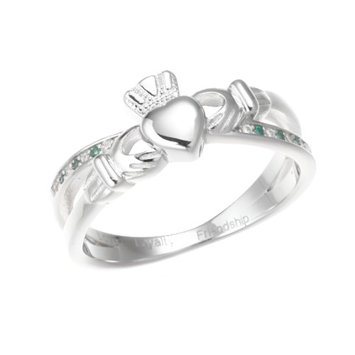 Sterling silver claddagh plain - sterling,