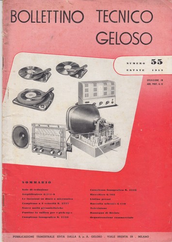 Bollettino tecnico geloso - tecnico,