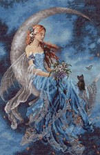 CROSS STITCH FAIRY MOON NYMPH