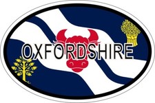 Autoadesivo Ovale Ovali Bandiera Codice Paesi Regno Uni Oxfordshire