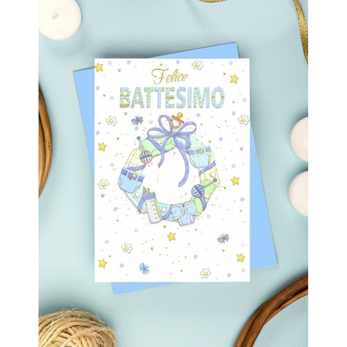 Biglietto felice battesimo - battesimo",