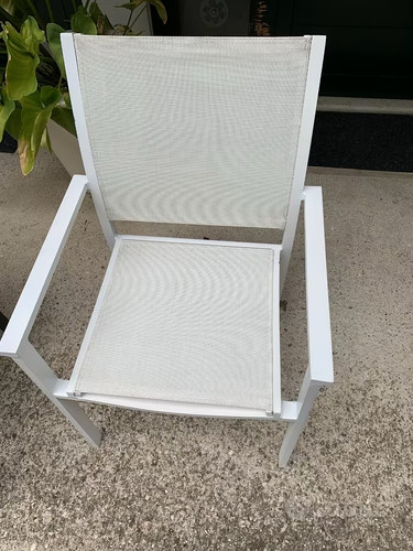 Sedie bianche alluminio con - alluminio,