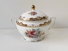 Limoges LG t Porcellana zuppiera grande  Rose Ghirlanda Rotoli D'oro Perfetta