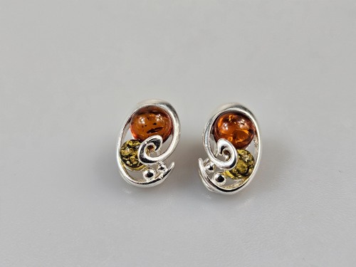 Clip ambra argento 925