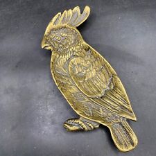 PARROT Pin Tray 7" Trinket Desk Dish PEERAGE BRASS Vintage Quality 270g Heavy