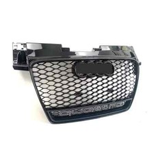 GRIGLIA Frontale "TTRS" a Nido d'Ape per -> AUDI TT (2007-2014) NERO LUCIDO