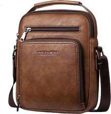 Borsello Uomo Pelle Tracolla Casual Borsa a Spalla Da Uomo Borselli Da Lavoro Pi