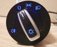 Interruttore faro alluminio spazzolato VW Golf Mk4 R32 Anniversary Bora Jubi ...