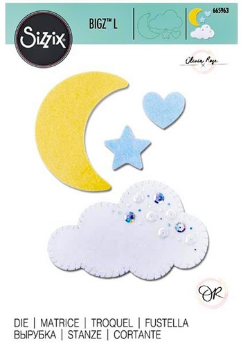 Sizzix moon cloud cuore - &,