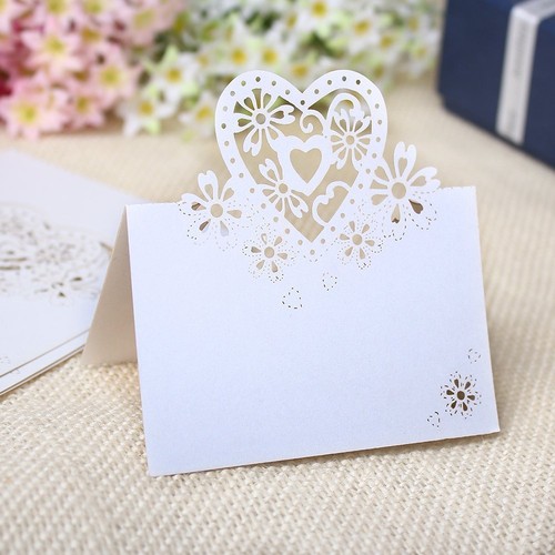 20x cuore segnaposto bianco - segnaposto,