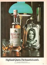 HIGHLAND QUEEN Scotch Whisky 1972 Pubblicità vintage the beautiful