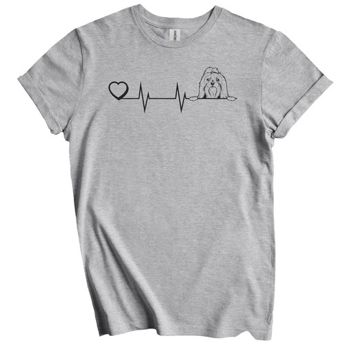 Maglietta heartbeat line chart - heartbeat,
